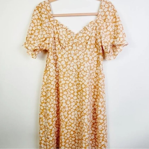 MISSGUIDED Tie Bust Milkmaid Floral‎ Dress Size 8 - Picture 4 of 8